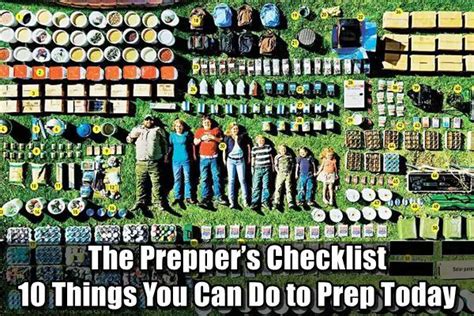 The Preppers Checklist 10 Things You Can Do To Prep Today