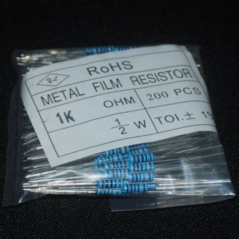 05 Watt Resistor Pack 1k Metal Film Resistor Resistencia 1k 12 1000