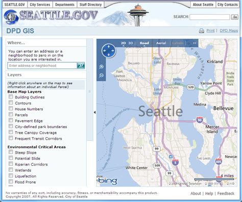 City Of Seattle Operates Interactive Gis Map Wicklund