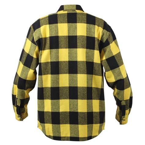 Yellow Heavyweight Buffalo Plaid Flannel Shirt