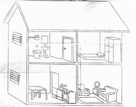 Dibujos De Casas Para Colorear Con Sus Partes Para Colorear Gambaran