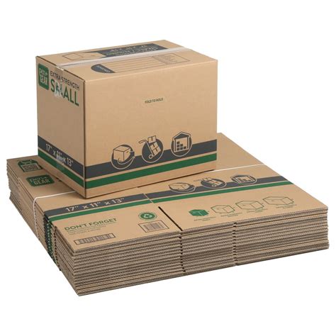 Pengear Small Extra Strength Recycled Moving And Storage Boxes 17 L