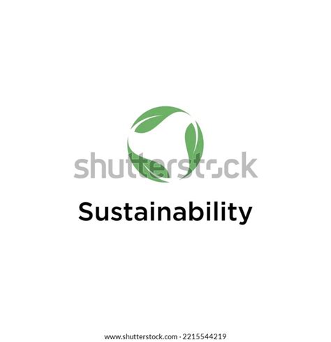 Sustainability Logo Design Leaf Circular Vector Stock Vector Royalty