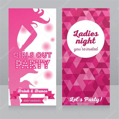 Template For Ladies Night Party Invitation — Stock Vector © Ghouliirina