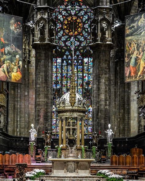 Inside Milan Cathedral Milan Cathedral Milan Duomo Church Architecture