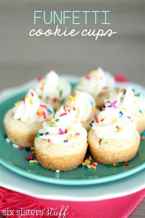 After years of living close to one another, they suddenly found themselves living in different parts of the country and used the blog to stay in touch and share ideas. Funfetti Cookie Cups from SixSistersStuff.com. Delicious ...
