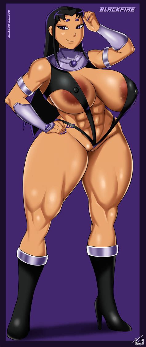 Rule 34 Ass Between Labia Blackfire Breasts Cartoon Network Dc Dc Comics Female Huge Breasts