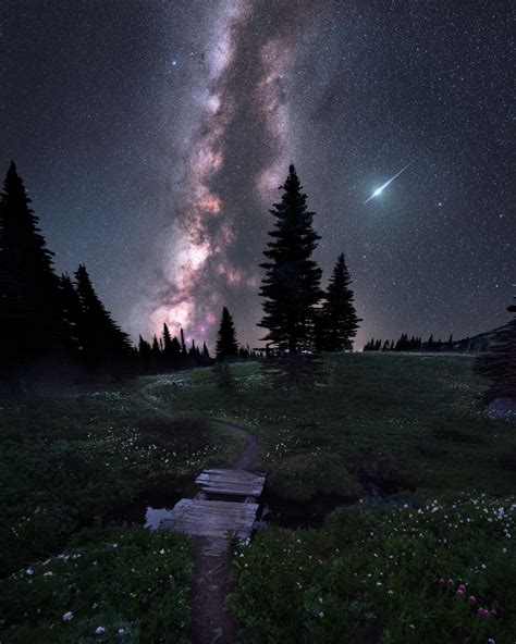 Summer Night Spent Under Starry Skies In The Indian Henry Wilderness Of