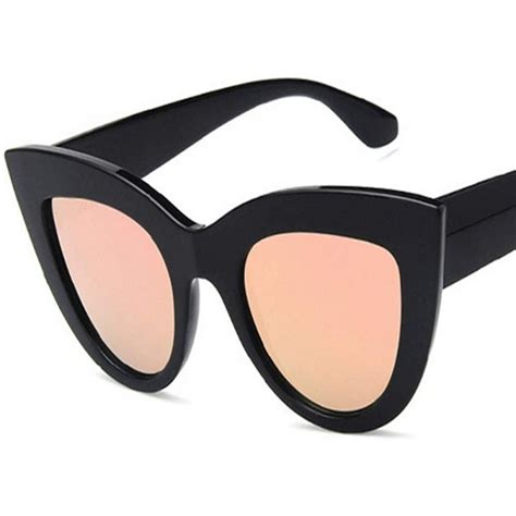 Retro Vintage Cateye Sunglasses For Women Clout Goggles Plastic Frame