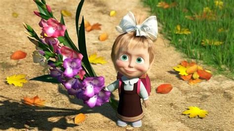 Masha And The Bear First Day Of School Episode 11 Video Dailymotion Медведь 1 сентября