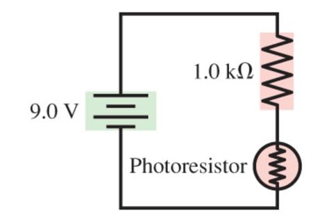 Solved A Photoresistor Whose Resistance Decreases With Chegg Com