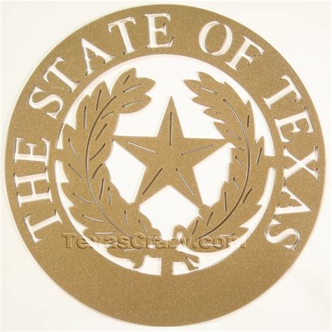 Buy State Seal Of Texas Metal Art Wall Plaque