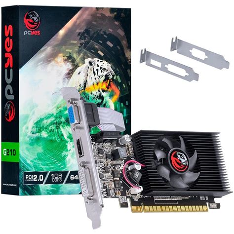 PLACA DE VIDEO PCYES GEFORCE G210 1GB DDR3 64 BITS HDMI VGA DVI