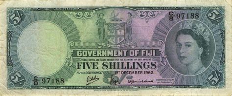 The islands district is one of the 18 districts of hong kong. Fiji Inseln / Fiji Islands P.051c 5 Shillings 1962 (3)