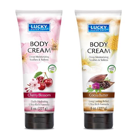 Lucky Super Soft Body Cream Moisturizer Cherry Blossom And Cocoa Butter 8 Oz Ebay
