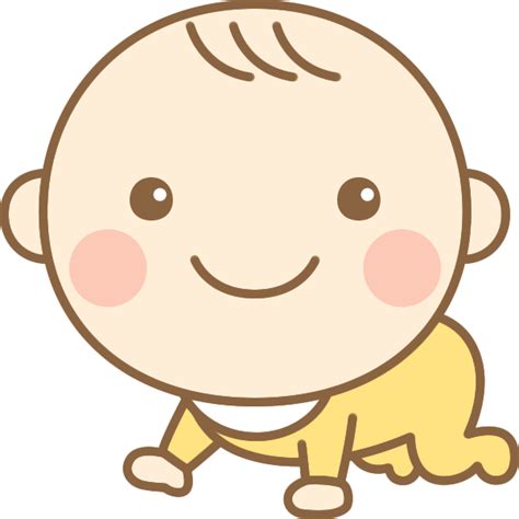 ハイハイするかわいい赤ちゃん（赤ん坊）のイラスト 無料フリーイラスト素材集【frame Illust】