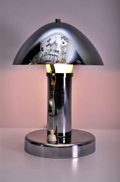 art deco chrome table lamp with tiltable shade circa 1920s for sale at 1stdibs