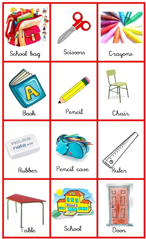 1st Grade 2nd Grade English Algunos Objetos De Clases Visto Por Los