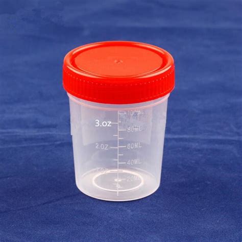 120ml Plastic Specimen Sample Jar Craft Container Urine Pot Cup