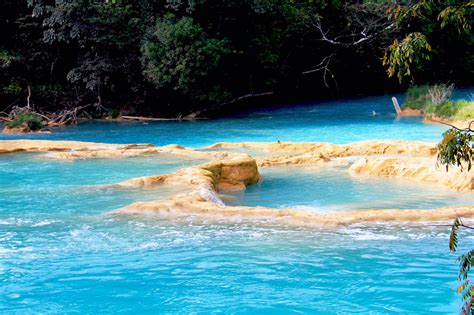 Rutamaya Cascadas De Agua Azul Espectacular Color Turquesa En Tus