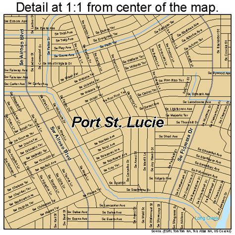 Port St Lucie Florida Street And Road Map Fl Atlas Poste Ebay