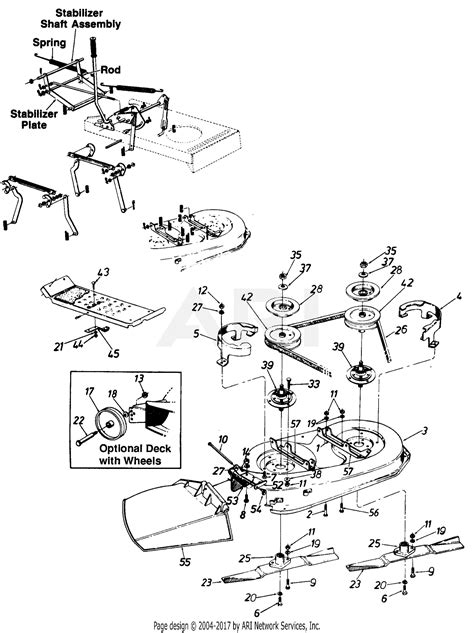 Mtd Ranch King Mdl 139 652f205 Parts Diagram For 38 Side Discharge