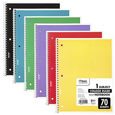 Best Single Subject Spiral Notebook Wide Ruled
