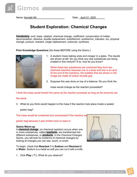 Student exploration balancing chemical equations gizmo answer key / tenth grade lesson gizmo modeling chemical reactions : Chemical Change Gizmo Answer Key : You could buy guide doppler shift advanced gizmo answers or ...