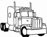 Coloring Pages Truck Semi Choose Board Peterbilt sketch template