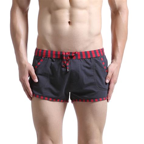 Men Cotton Underwear Man Sexy Penis Pouch Inside Long Boxer Shorts Gay Belt Trunks Panties Wj