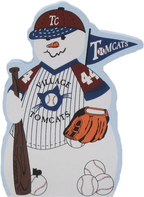 Cat's meow village collectibles | ebay. Baseball Snowman | The Cat's Meow Village