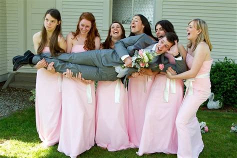 So Doing This With Both The Bridesmaids Holding The Groom And The Groomsmen Holding The Bride