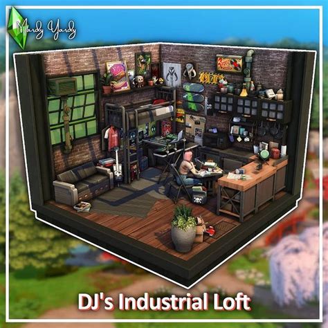 Dj Industrial Loft Sims 4 Dollhouse Build By Mardyyardy In 2021