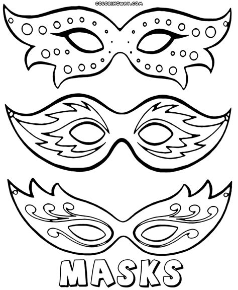Mask coloring pages | Coloring pages to download and print