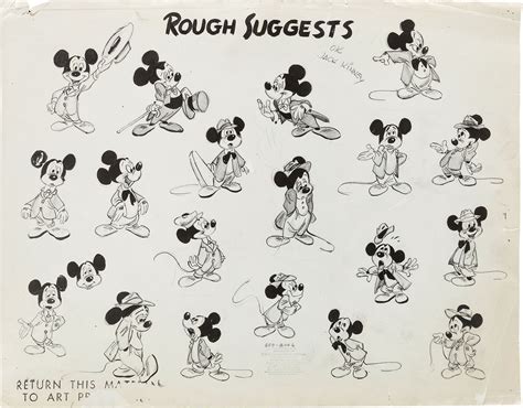 Mickey Mouse Model Sheetsjack Kinney With Images Character Design