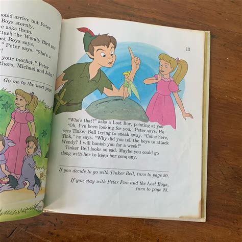Vintage Peter Pan Book Never Land Neverland Walt Disney Color Etsy