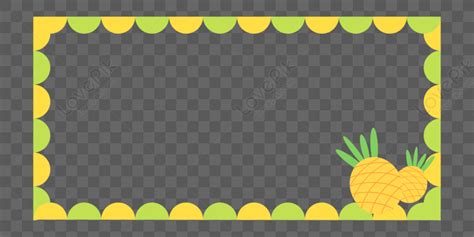 Pineapple Border Simple Decorative Border Pieapple Field Cartoon