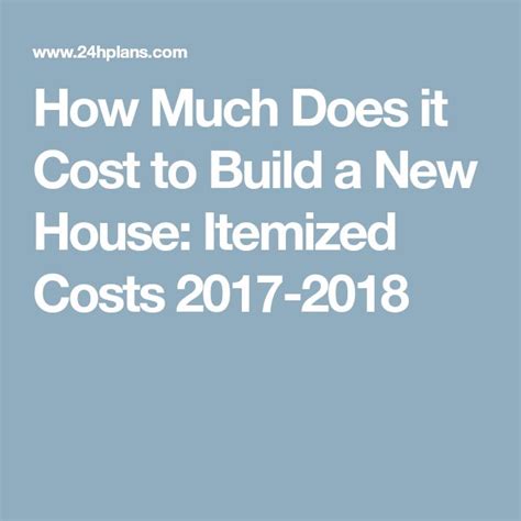 How Much Does It Cost To Build A New House Itemized Costs In 2021