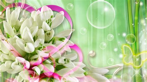Spring Flower Bubble Abstract Vector Hd Wallpaper Peakpx