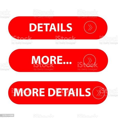 Details Button On White Background More Button More Details Button Flat