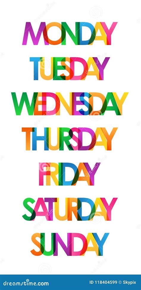 Days Of The Week Clipart