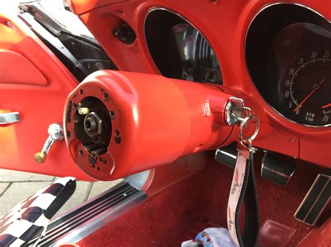 1969 Big Block Corvette Steering Column Rebuilt Repainted Re Installed
