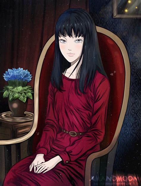 Junji Ito Anime Manga Tomi Tomie Girl Red Dress By Amanomoon Manga