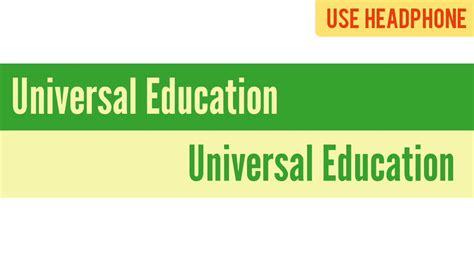 Universal Education Channel Intro By Universal Education Youtube