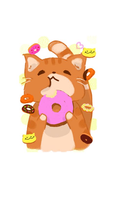 LINE Creators' Themes - cat donuts