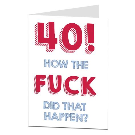 Funny Old Git 40th Birthday Card Uk