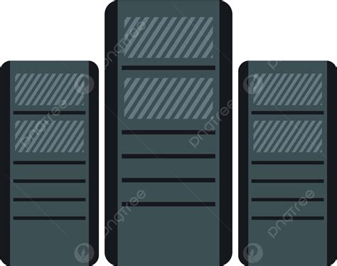 Computer System Units Iconflat Style Storage Computer Technology Vector