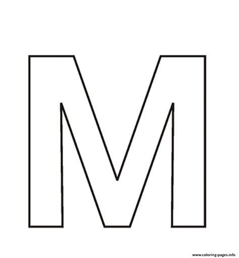 Letter M Free Alphabet S3713 Coloring Pages Printable