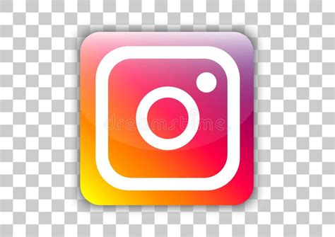 Instagram Social Media Icon Button With Symbol Inside Editorial
