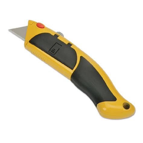 Skilcraft Utility Knife With Cushion Grip Handle 2pt Blade Yellowbl